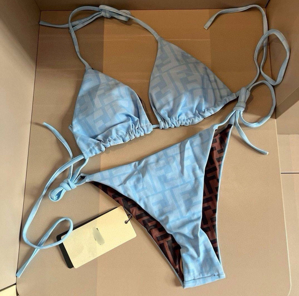blue bikini