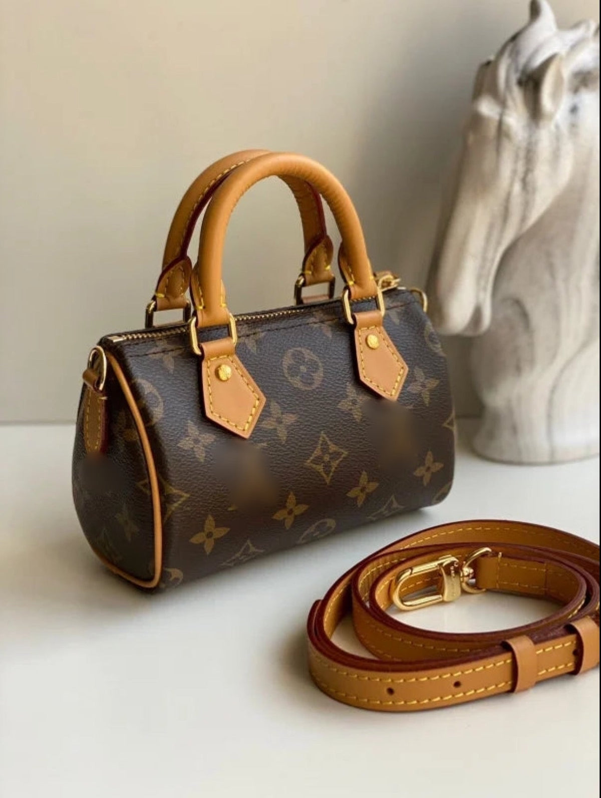 mini duffle brown