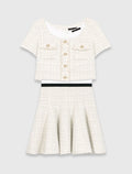 MAJE DRESS WHITE TWEED
